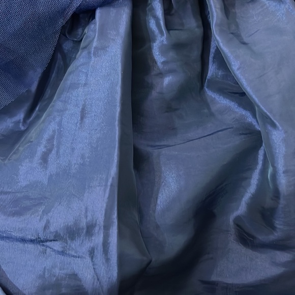 New Dollie&me blue lace and fur trimmed dress Sz 4/5. So cute!  Lined - Picture 5 of 5